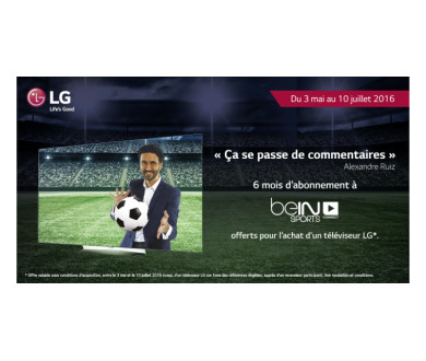 TV LG : 6 mois d'abonnement BeIN Sports offerts !