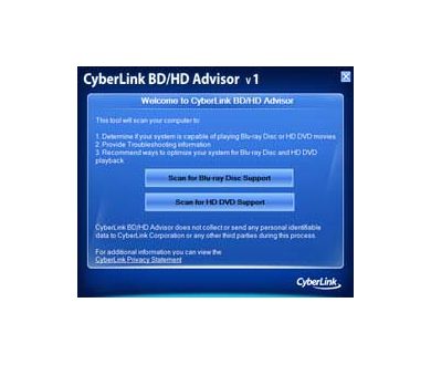 Cyberlink BD-HD Advisor ou comment tester la compatibilité de votre PC avec les HD-DVD et Blu-Ray !