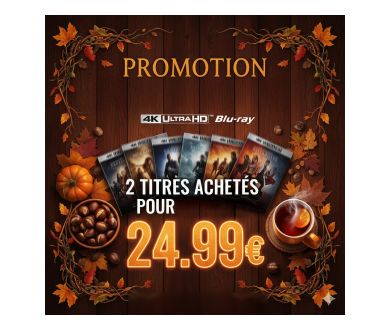 [9 Octobre - 4K UHD Blu-ray] 2 titres achetés pour 24.99€