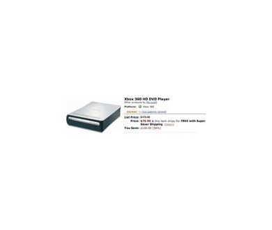 Le lecteur HD-DVD de la Xbox 360 bradé sur Amazon.com