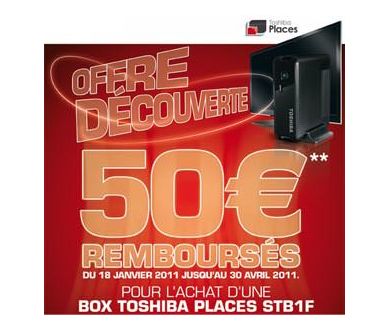 La Box Toshiba Places (TNT HD) à seulement 49 euros