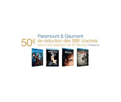 Bon Plan : 50€ de réduction sur les Blu-ray Paramount et Gaumont