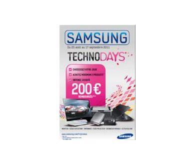 Samsung lance les Technodays : Jusqu'à 200 euros de réduction