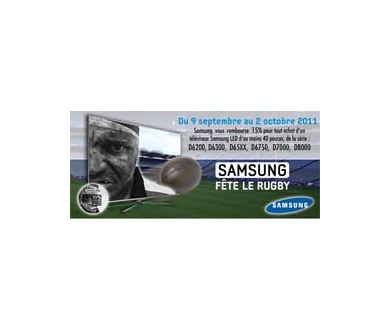 Samsung fête le Rugby et rembourse 15% sur l'achat d’une TV LED