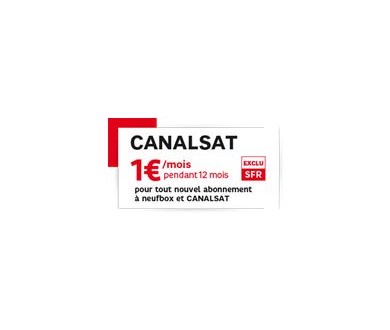 Offre SFR : CanalSat à 1 euros jusqu’au 7 novembre