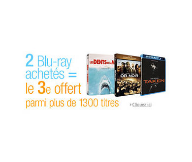 Rappel : 2 Blu-ray achetés = le 3e offert (sur plus de 1600 Blu-ray)