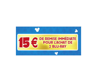 Derniers jours : 2 Blu-ray Disney achetés = 15€ de réduction 