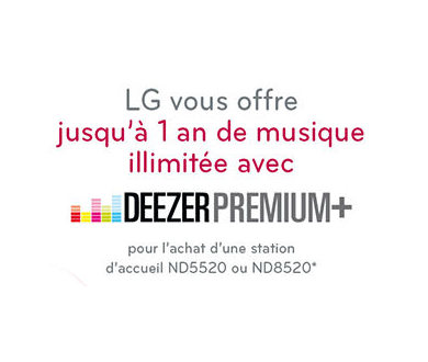 Station d’accueil LG : 1 an à Deezer offert