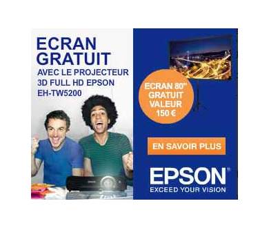 Epson EH-TW5200 : Un écran de 80 pouces offert