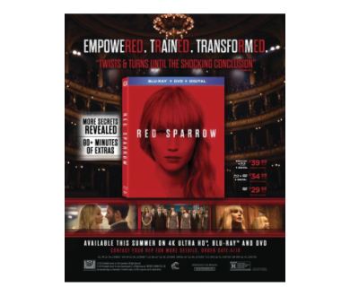 Red Sparrow (Master 4K) : Une édition 4K Ultra HD Blu-ray déjà évoquée chez Fox