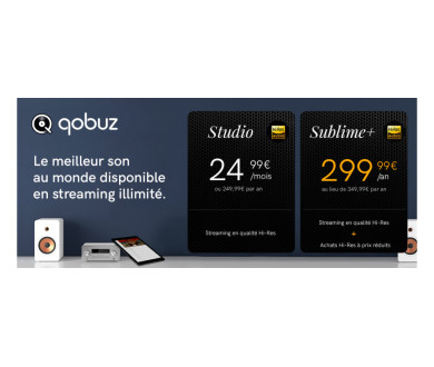 Qobuz lance l'offre Studio : Hi-Res Audio sans engagement à 24.99 euros par mois