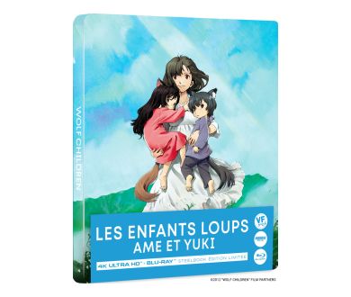 Les Enfants Loups, Ame & Yuki (2012) de Mamoru Hosoda en Steelbook 4K UHD Blu-ray le 21 janvier