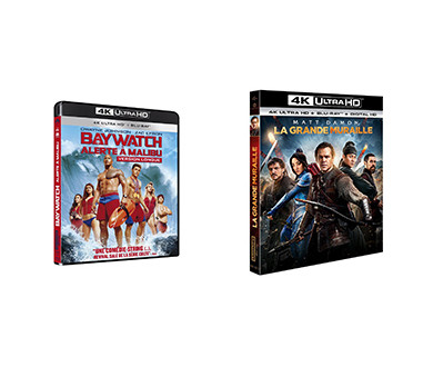 Alerte à Malibu et La Grande Muraille : 2 nouveaux tests Blu-ray 4K