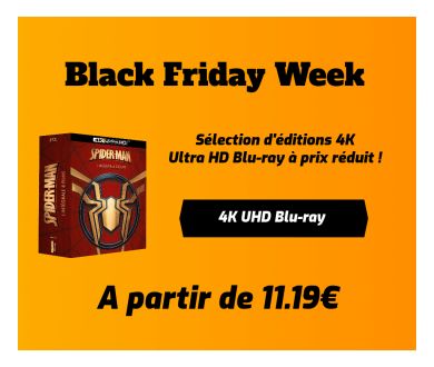 [Offre Black Friday] : Sélection d'éditions 4K Ultra HD Blu-ray (ESC) à prix réduit