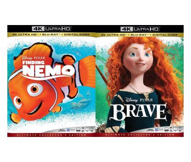 Rebelle et Le Monde de Nemo aperçus en 4K Ultra HD Blu-ray chez Pixar