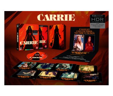Carrie (1976) en 4K Ultra HD Blu-ray sur le marché britannique le 22 janvier 2024