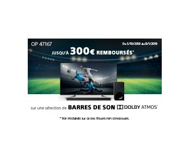 ODR Sony : Jusqu'à 500 euros remboursés sur TV ultra HD 4K