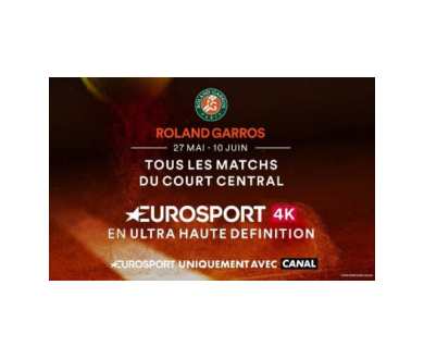 Roland Garros 2018 également en 4K sur la TNT et via Fransat