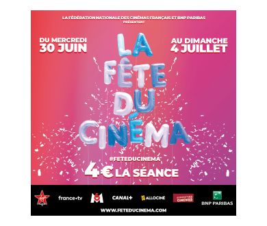 La Fête du Cinéma revient officiellement du 30 juin au 4 juillet 2021