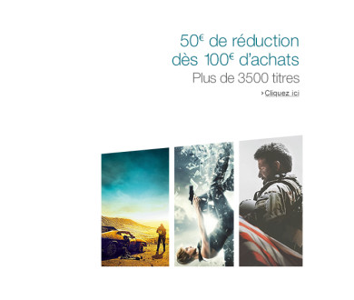 DERNIER WEEK-END : 50€ de réduction dès 100€ d'achats en Blu-ray
