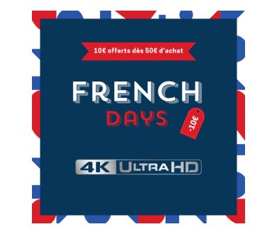 [French Days J2] 10€ de remise dès 50€ d'achats en Blu-ray et 4K