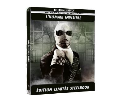 L'Homme Invisible (1933) en Steelbook 4K Ultra HD Blu-ray en France le 6 octobre