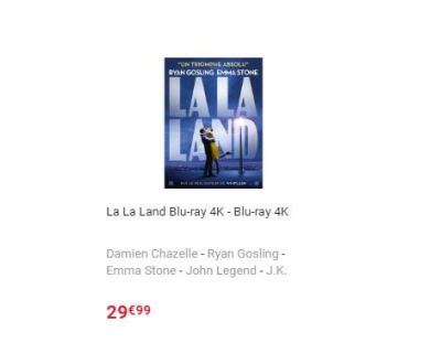 La La Land en Ultra HD Blu-ray : Une première chez M6 Vidéo ?