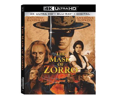 Le Masque de Zorro (1998) officialisé chez Sony Pictures en 4K Ultra HD Blu-ray