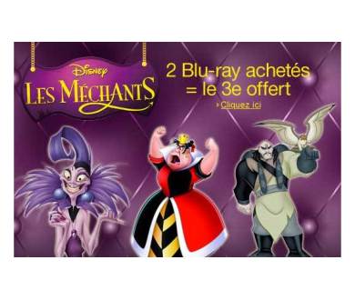 2 Blu-ray Disney achetés = 1 Blu-ray offert jusqu’au 22 juin
