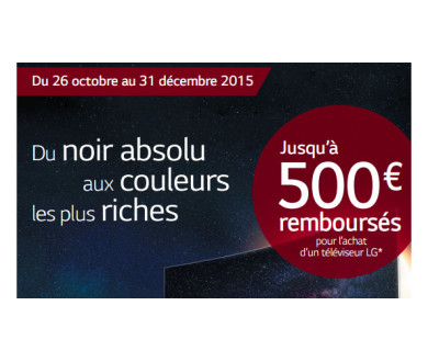 ODR LG : Jusqu'à 500 euros remboursés sur les Téléviseurs !