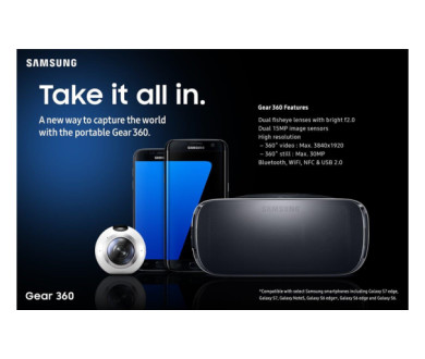 Samsung Gear 360 : une caméra qui filme à 360 degrés