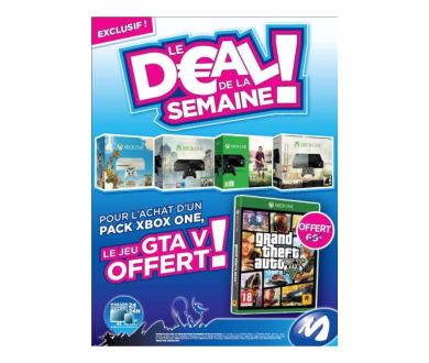 GTA V offert pour l’achat d’un pack Xbox One jusqu’au 1er décembre