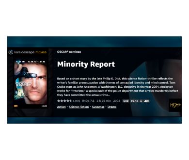 Minority Report (2002) disponible en UHD et bientôt en édition physique 4K ?