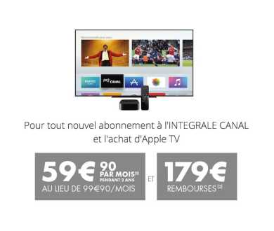 Abonnement Canal+ : l'Apple TV remboursé jusqu'au 18 janvier