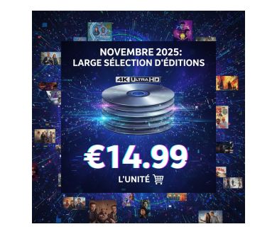 [Novembre 2025] Des titres incontournables en 4K Ultra HD Blu-ray à moins de 15€