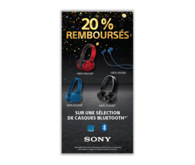 Sony ODR : 20% de remise sur les casques audio Bluetooth