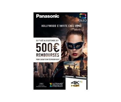 TV OLED Panasonic : 500 euros remboursés jusqu'au 30 septembre
