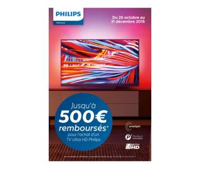 Prolongement : Philips offre jusqu'à 500€ pour l'achat d'un téléviseur Ultra HD