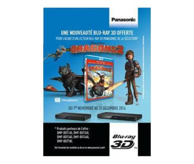 Dragons 2 offert pour l’achat d’un lecteur Blu-ray 3D Panasonic