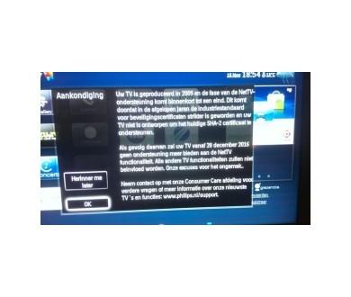 TV Philips 2009 : Perte des fonctions Smart TV programmée !