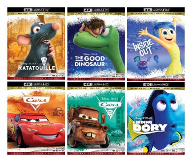 Pixar : Une avalanche de 4K Ultra HD Blu-ray en préparation !