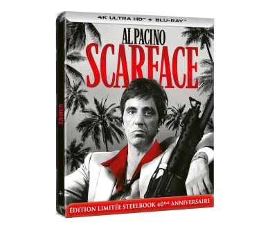 MAJ : Scarface (40ème anniversaire) en Steelbook 4K UHD Blu-ray le 8 novembre prochain