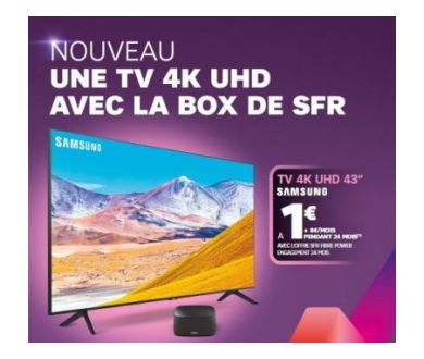 SFR lance une offre combinant abonnement internet et TV 4K UHD