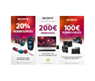 ODR Noël : Sony rembourse jusqu'à 200 euros sur ses TV 4K UHD