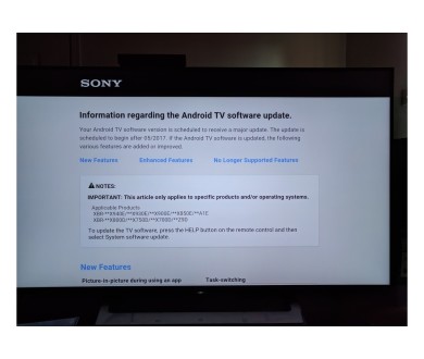 Android TV Sony : Arrivée de la version 7.0 (Nougat) le 31 mai