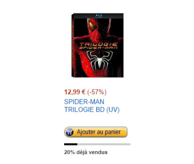 9.99€ pour la trilogie Spider-Man en Blu-ray