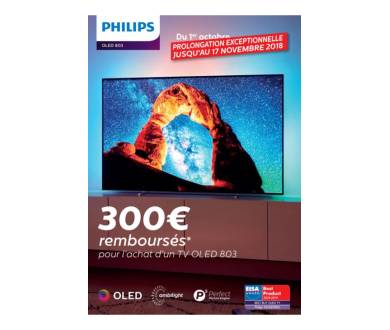 OLED 803 Philips TV : Prolongement de l'ODR jusqu'au 17 novembre