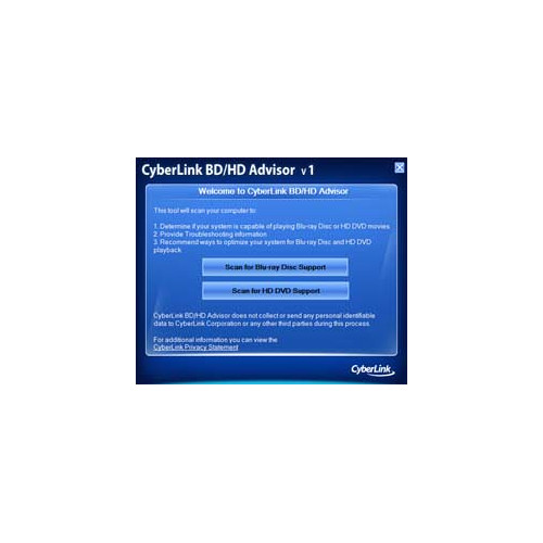 Cyberlink BD-HD Advisor ou comment tester la compatibilité de votre PC avec les HD-DVD et Blu-Ray !