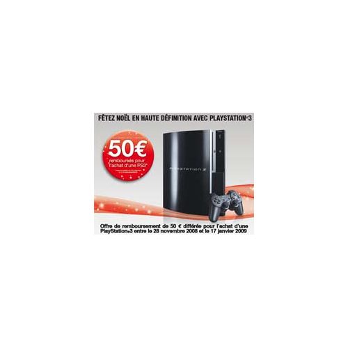 50 euros offerts sur la Playstation 3 + 50 euros supplémentaires avec Amazon