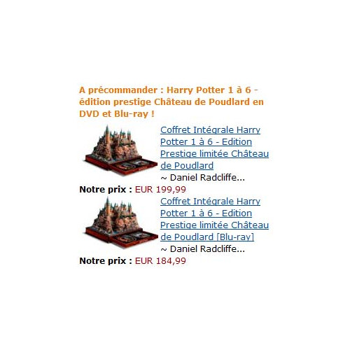 Coffret Intégrale Harry Potter : moins cher en Blu-Ray qu'en DVD !